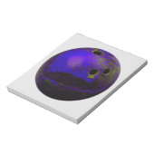 Blue Bowling Ball past het aan Notitieblok (Linkerzijde)