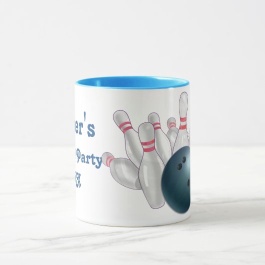 Blue Bowling Ball Persoonlijke Partij Mok (Midden)