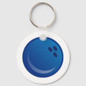 Blue Bowling Ball Sleutelhanger (Voorkant)
