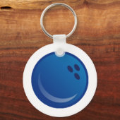 Blue Bowling Ball Sleutelhanger (Voorkant)