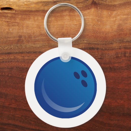 Blue Bowling Ball Sleutelhanger (Voorkant)