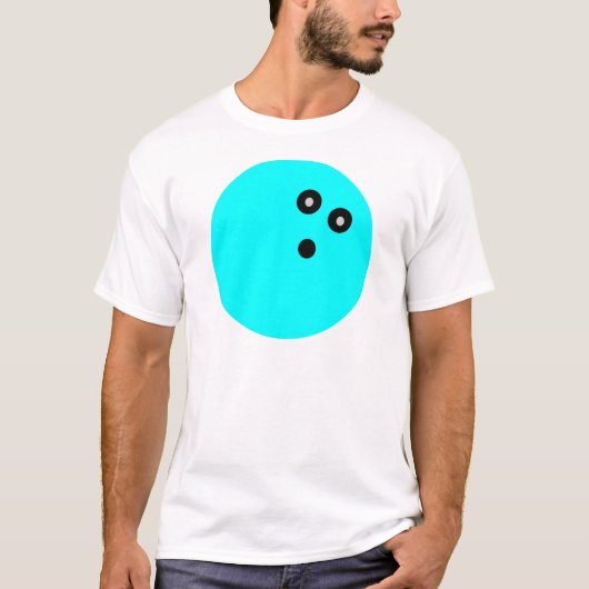 Blue Bowling Ball T-shirt (Voorkant)