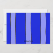 Blue, Bowling Birthday Party Invitation Kaart (Achterkant)