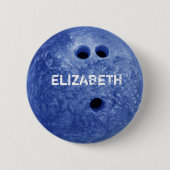 Blue Bowling Custom Ball Button (Voorkant)