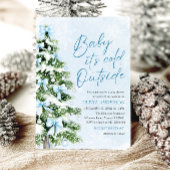 Blue Bows Baby Het is koud buiten Baby shower Kaart