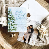 Blue Bows Baby Het is koud buiten Baby shower Kaart