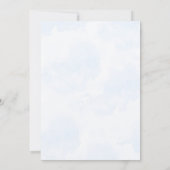 Blue Bows Balloons Verjaardag foto uitnodiging (Achterkant)