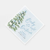 Blue Bows Boy Baby Het is koud buiten Baby shower Servet (Hoek)