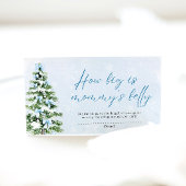 Blue Bows Christmas How Big is Mommy's Belly Game Informatiekaartje