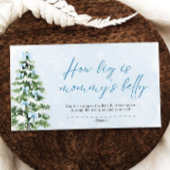 Blue Bows Christmas How Big is Mommy's Belly Game Informatiekaartje