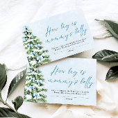 Blue Bows Christmas How Big is Mommy's Belly Game Kaart