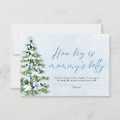 Blue Bows Christmas How Big is Mommy's Belly Game Kaart (Voorkant)