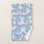 Blue Bows Coquette Bad Handdoek (Handdoek)