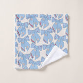 Blue Bows Coquette Bad Handdoek (Wasdoekje)