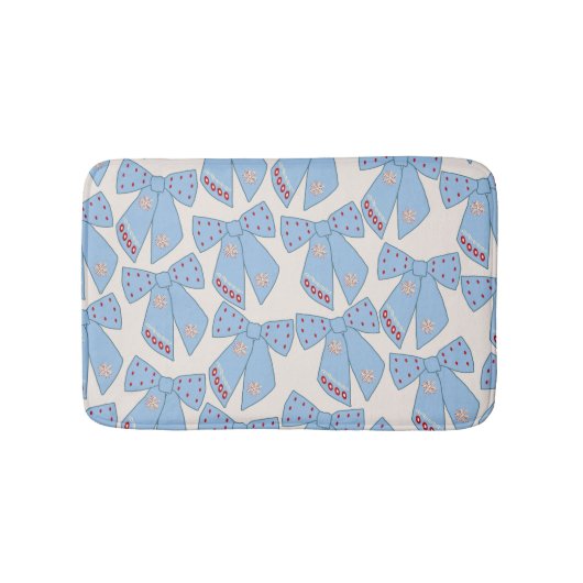 Blue Bows Coquette Badmat (Voorkant)