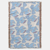 Blue Bows Coquette Deken (Voorkant Verticaal)