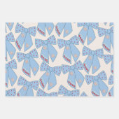 Blue Bows Coquette Inpakpapier Vel (Voorkant 2)