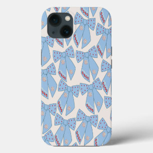 Blue Bows Coquette iPhone 13 Hoesje