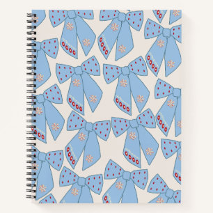Blue Bows Coquette Notitieboek