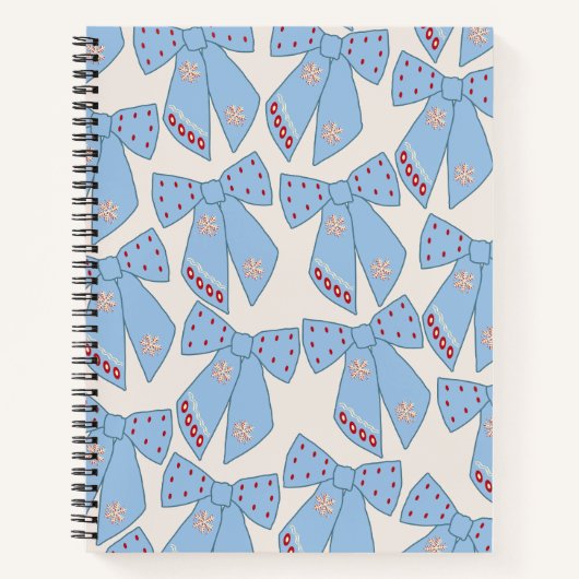 Blue Bows Coquette Notitieboek (Voorkant)