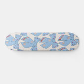 Blue Bows Coquette Persoonlijk Skateboard (Horizontaal)