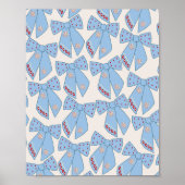 Blue Bows Coquette Poster (Voorkant)