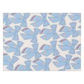 Blue Bows Coquette Tafelkleed (Voorkant (Horizontaal))