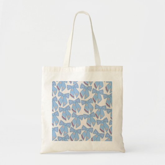 Blue Bows Coquette Tote Bag (Voorkant)