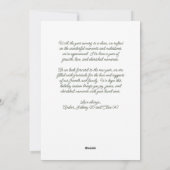 Blue Bows en Holly Garland One-Photo Kerstmis Feestdagenkaart (Achterkant)