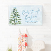 Blue Bows Girl Baby It's Cold Outside Baby Shower Spandoek (Insitu)