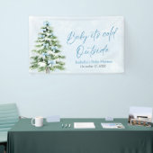 Blue Bows Girl Baby It's Cold Outside Baby Shower Spandoek (Beurs)