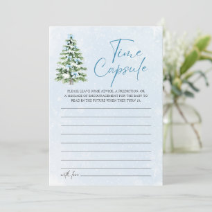 Blue Bows Kerst Baby Shower Tijd Kapsel Spel Kaart