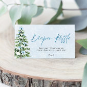 Blue Bows Kerstboom Luier Raffle Baby shower Informatiekaartje