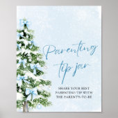 Blue Bows Kerstboom Opvoedingstips Pot Spel Poster (Voorkant)