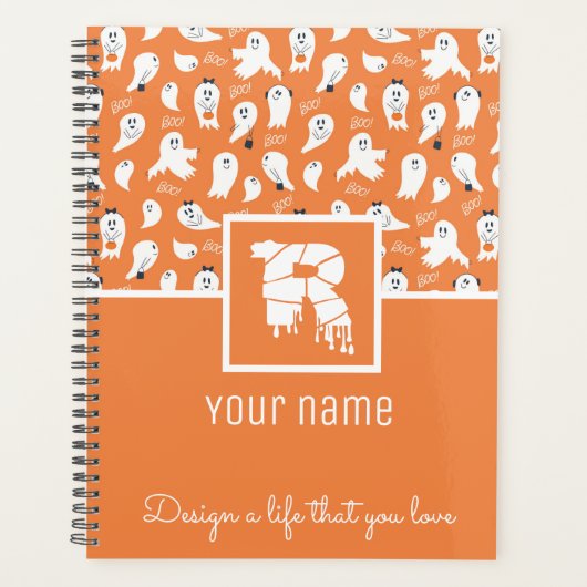 BLUE BOWS R MONOGRAM PLANNER (Voorkant)