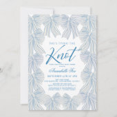 Blue Bows Tying the Knot Vrijgezellenfeest Kaart (Voorkant)
