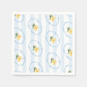 Blue Bows Yellow Lemon Baby shower Servet (Voorkant)