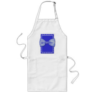 Blue Bowtie Apron Lang Schort