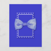 Blue Bowtie blauw Briefkaart (Voorkant)