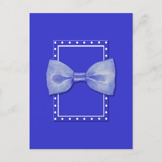 Blue Bowtie blauw Briefkaart (Voorkant)