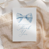 Blue Bowtie Boy Baby shower Bedankkaart