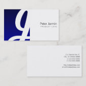 Blue Box Monogram Visitekaartje (Voorkant / Achterkant)