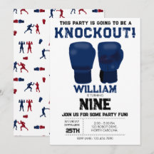 Blue Boxing Handschoenen Kids Verjaardagsfeest Kno
