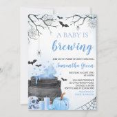 Blue Boy A Baby maakt Halloween-Baby shower Kaart (Voorkant)