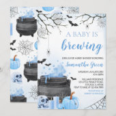 Blue Boy A Baby maakt Halloween-Baby shower Kaart (Voorkant / Achterkant)