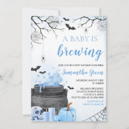 Blue Boy A Baby maakt Halloween-Baby shower Kaart