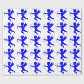 Blue Boy Angel-omslagpapier Cadeaupapier (Vlak)