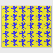 Blue Boy Angel-omslagpapier Cadeaupapier (Vlak)