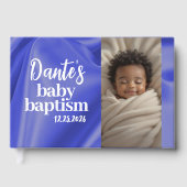 Blue Boy Baby Baptism Christening Guest Book Gastenboek (Voorkant)