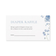 Blue Boy Baby Bloom Baby shower Luier Raffle Kaart